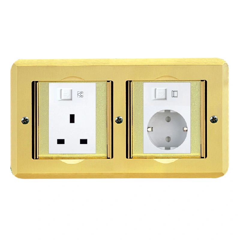 ክፈት Socket Brass Alloy Floor Socket 6 ሞጁል አቅም